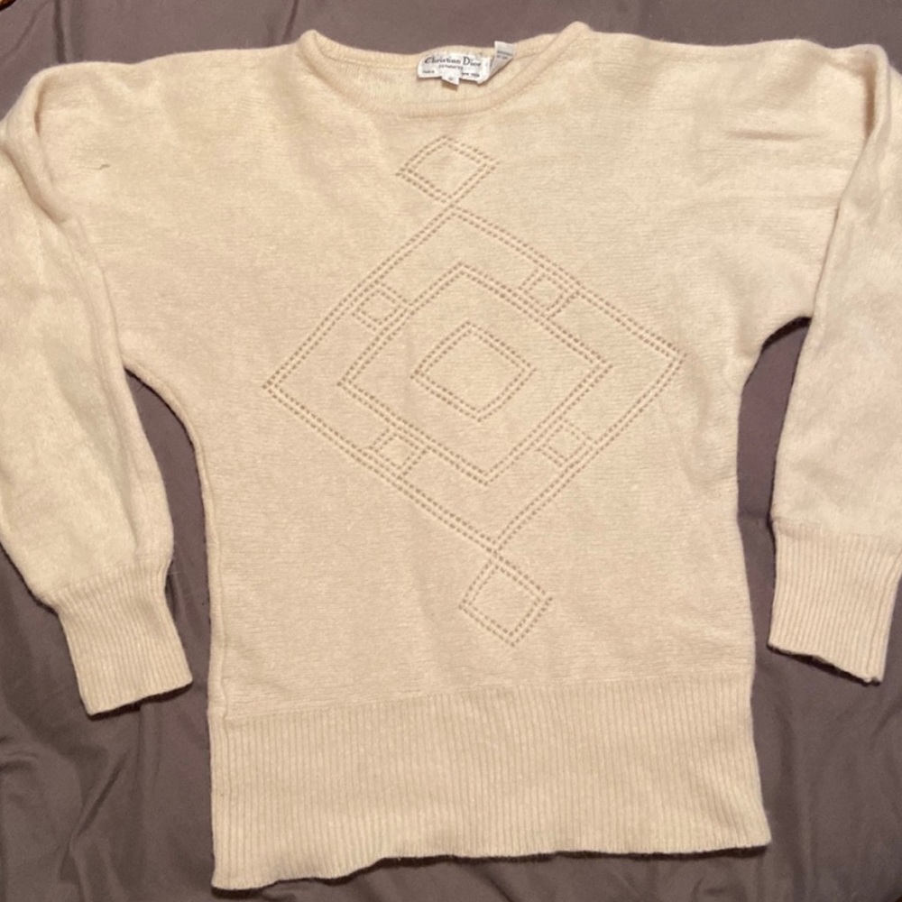 Vintage Christian Dior Lambswool and Angora Sweater